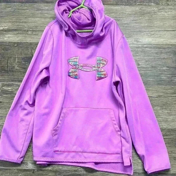 Under Armour Purple Hooded Sweatshirt - Picture 1 of 4